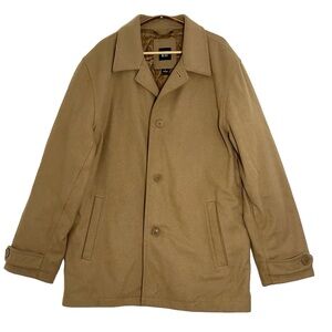 Gap Men’s Wool Coat Jacket Blazer Button Up Collared Khaki Warm Size L